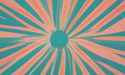 a vibrant abstract composition of overlapping radial lines in shades of blue and orange, creating a dynamic and energetic visual effect.