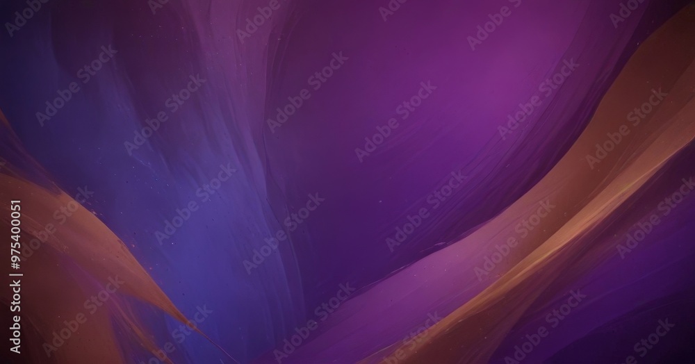 Poster the image is a digital illustration of abstract, swirling patterns in shades of purple and orange, c