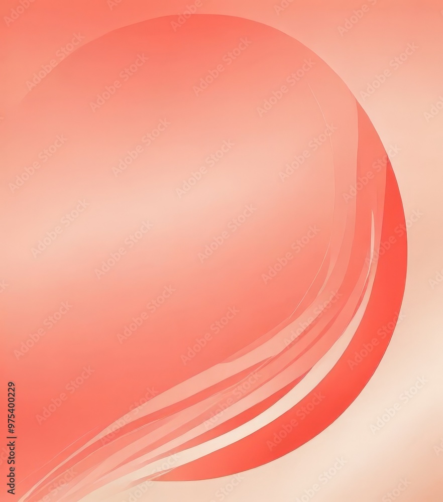 Poster a vibrant abstract composition with a gradient of pink and peach colors. the central element is a la