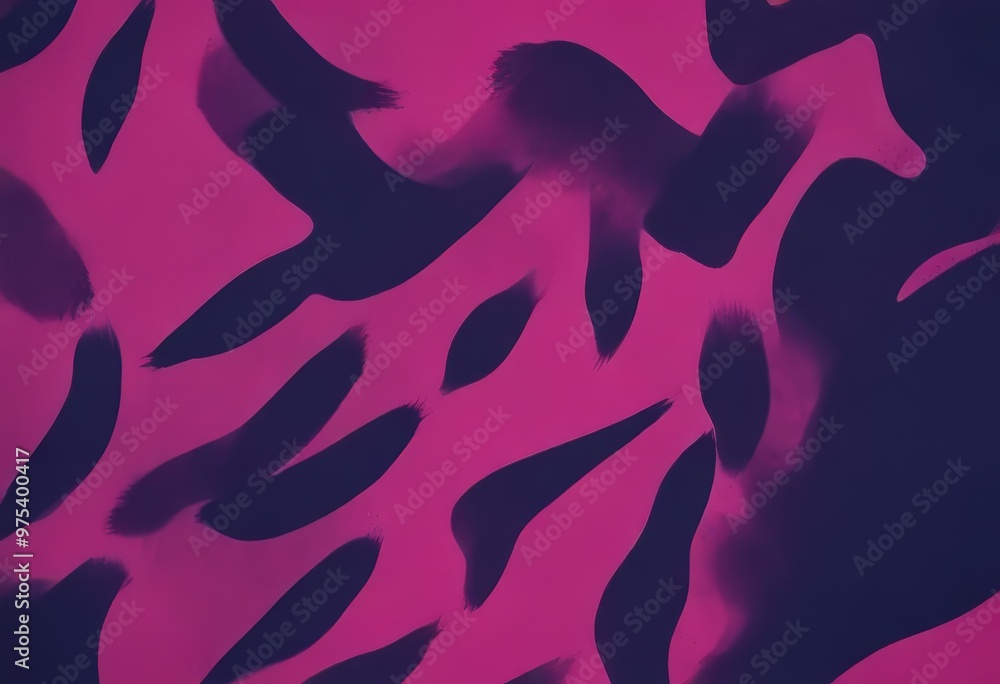 Poster a striking abstract pattern of overlapping brushstrokes in shades of pink and purple, creating a dyn