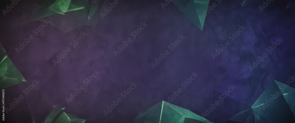 Poster a dark purple background with a gradient of green and blue hues, creating a visually striking and ab