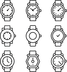 Elegant Watches Line Art Series