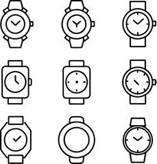 Elegant Watches Line Art Series