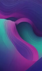 a vibrant abstract composition of overlapping curved lines in shades of purple, blue, and green, creating a dynamic and visually striking pattern.