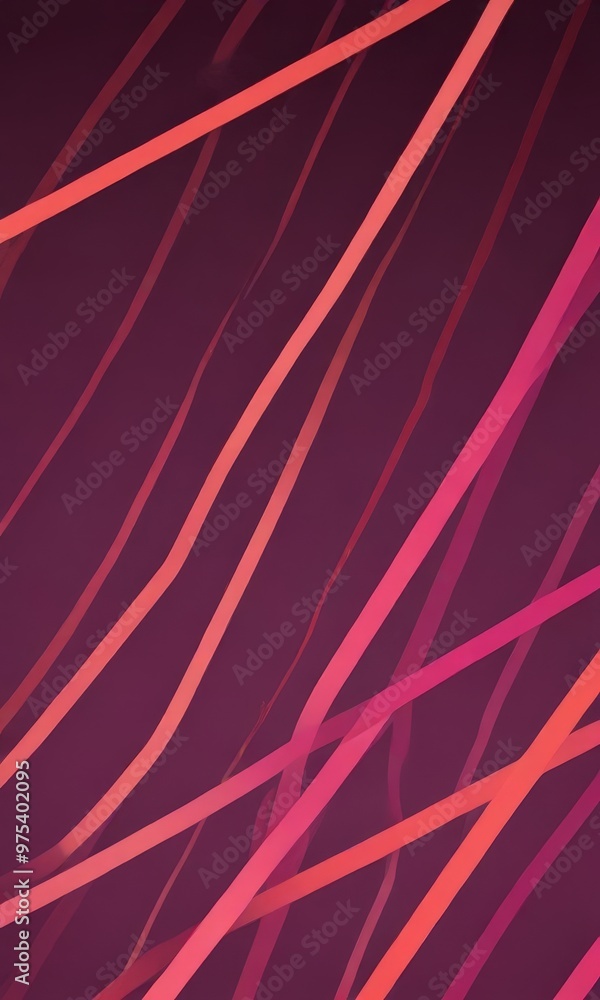 Poster a vibrant abstract pattern composed of diagonal lines in shades of pink and orange, creating a dynam