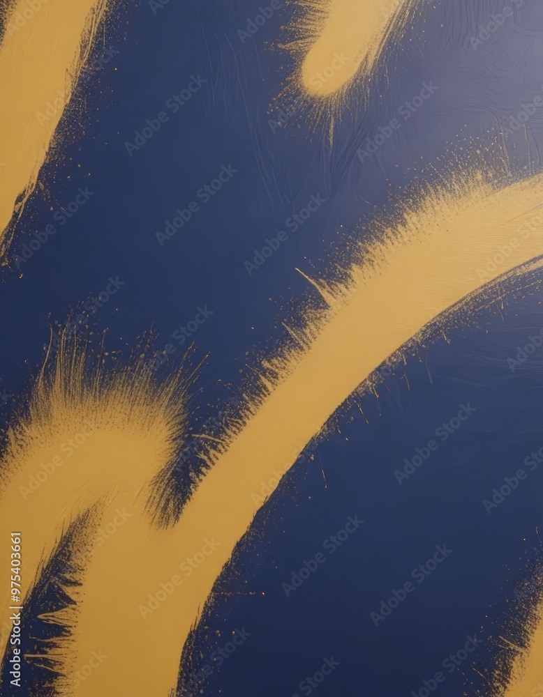 Aufkleber a close-up view of a textured surface with a striking contrast between the blue background and the y
