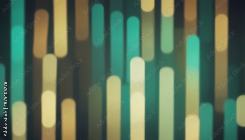 Poster a blurred background with a pattern of vertical lines in various shades of green, yellow, and brown,