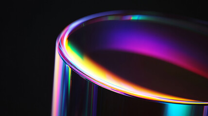 Abstract rainbow black background design, 3d rendering	
