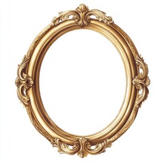 Gold Oval Frame.