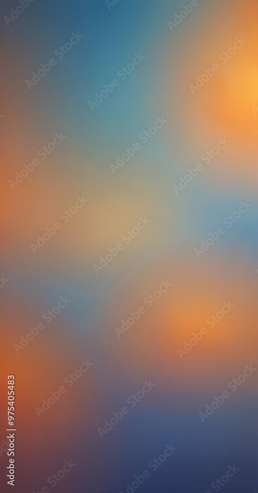 Aufkleber the image is a blurred gradient background with a gradient of blue, orange, and yellow colors, creat