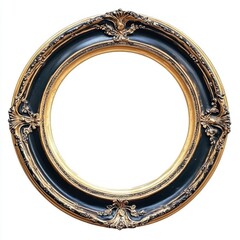 Obraz premium Gold & Black Oval Frame.