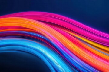 Abstract light trails captured with long-exposure photography with vibrant colors