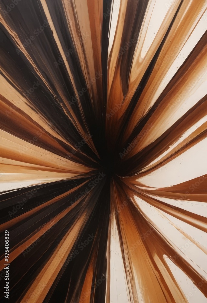 Aufkleber a radial pattern of brown and black lines radiating outwards from a central point, creating a sense 