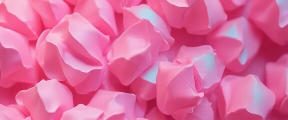 Obraz premium A close-up image of pink and white marshmallows arranged in a visually appealing pattern.