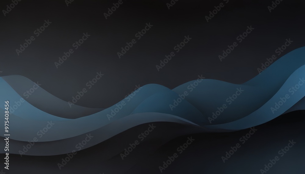 Poster a dark, abstract background with a gradient of blue and black colors, creating a sense of depth and 
