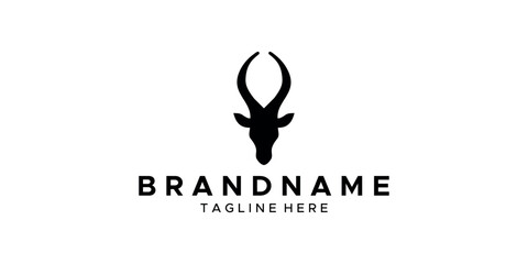 a graphic image with a deer head theme, on a white background. vector graphic base.