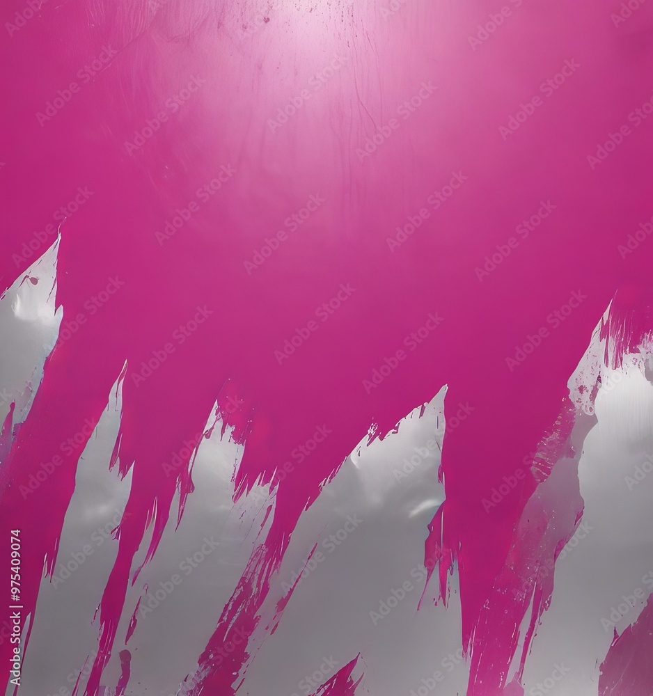 Poster a vibrant abstract composition with a gradient of pink and white colors. the background is a solid p