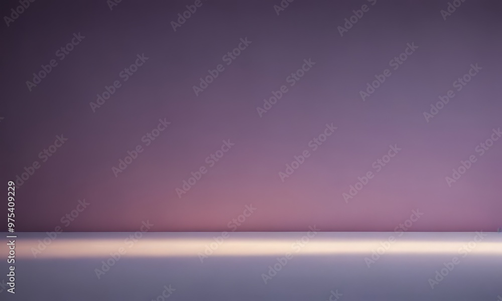 Poster the image presents a minimalist scene with a purple wall as the backdrop, featuring a white floor an