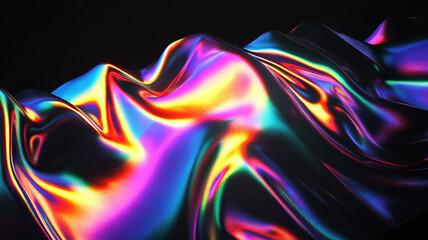 Fototapeta premium Abstract rainbow black background design, 3d rendering