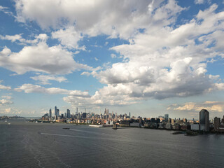 NYC. New York City. Manhattan downtown skyline skyscrapers. New York City skyline, cityscape of Manhattan in USA.