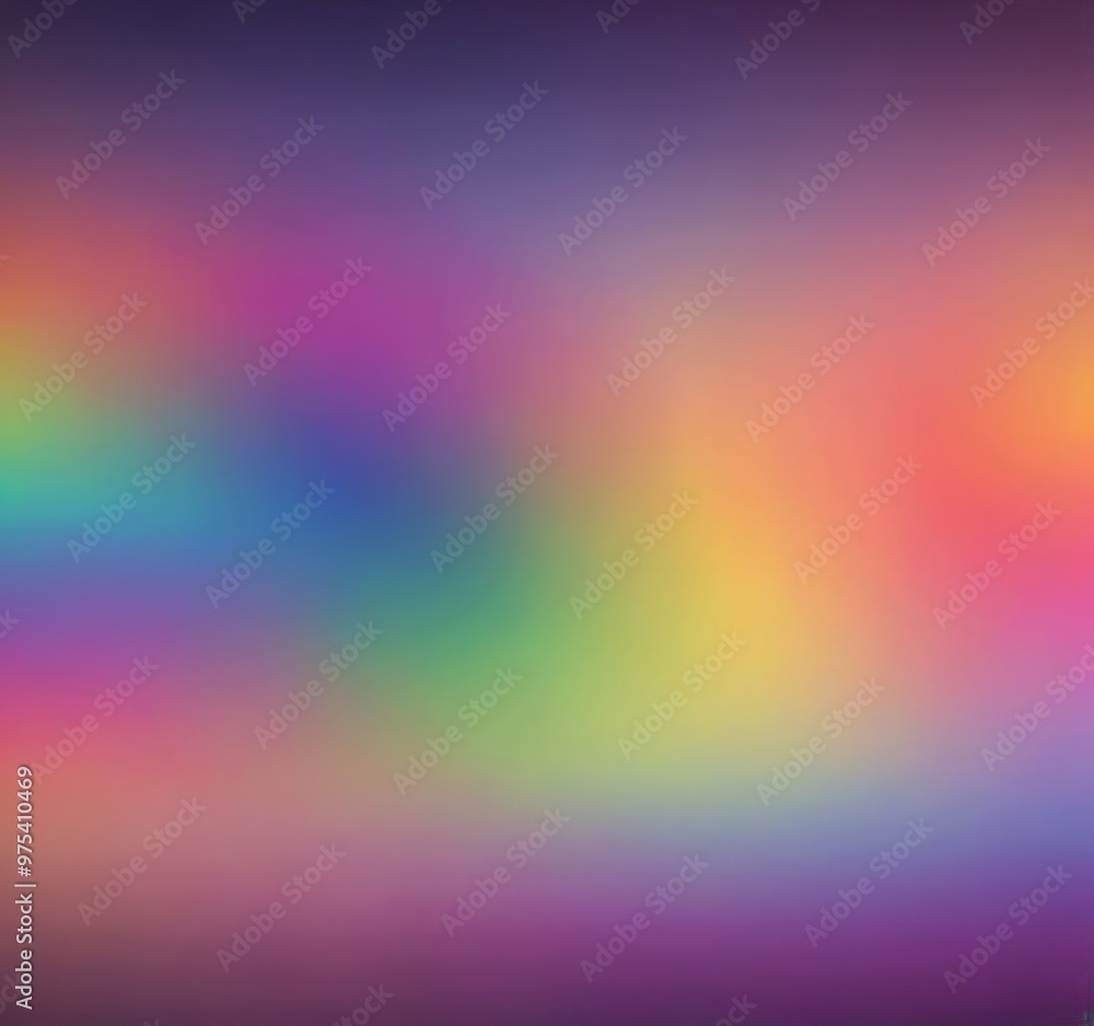 Poster a gradient background with a spectrum of colors, transitioning from purple to orange, and then to ye