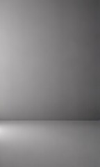 A gray, empty room with a flat, smooth surface.