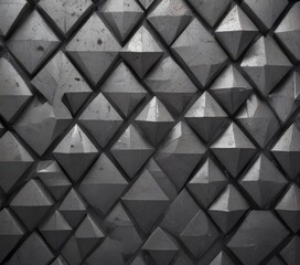 Obraz premium a close-up view of a textured surface composed of numerous small, square-shaped objects arranged in a diagonal pattern. The objects have a dark gray color and appear to be made