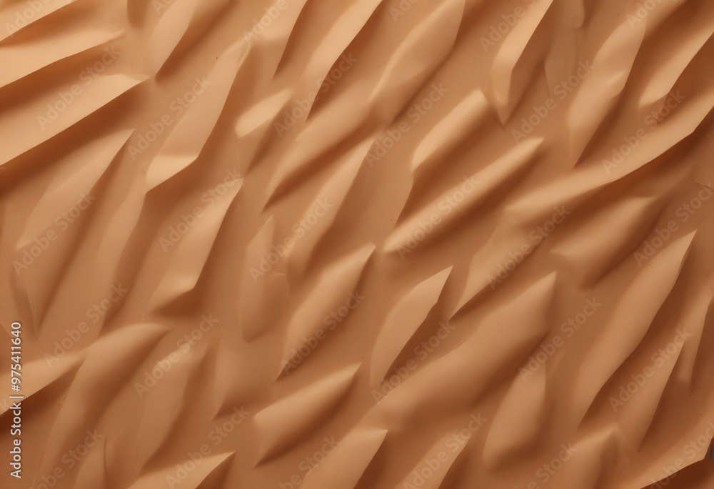 Poster a close-up view of a textured surface, possibly sand or a fabric, with a repeating pattern of curved