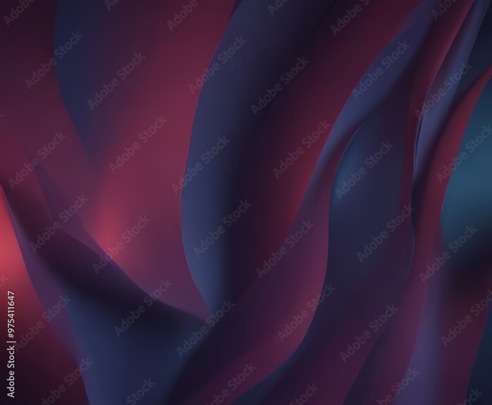 Aufkleber a close-up view of abstract, flowing shapes in shades of purple and blue, creating a sense of moveme
