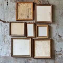 Fototapeta premium Vintage Frames on Wall.