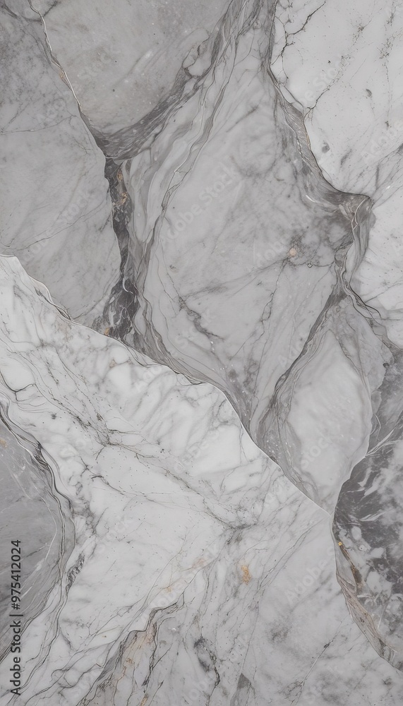 Poster a close-up view of a marble surface with a textured, abstract pattern of gray and white marble.