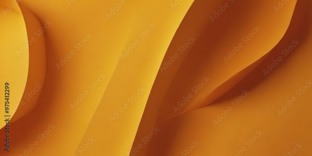 Aufkleber abstract image of curved lines and shapes in warm yellow and orange tones, creating a sense of movem