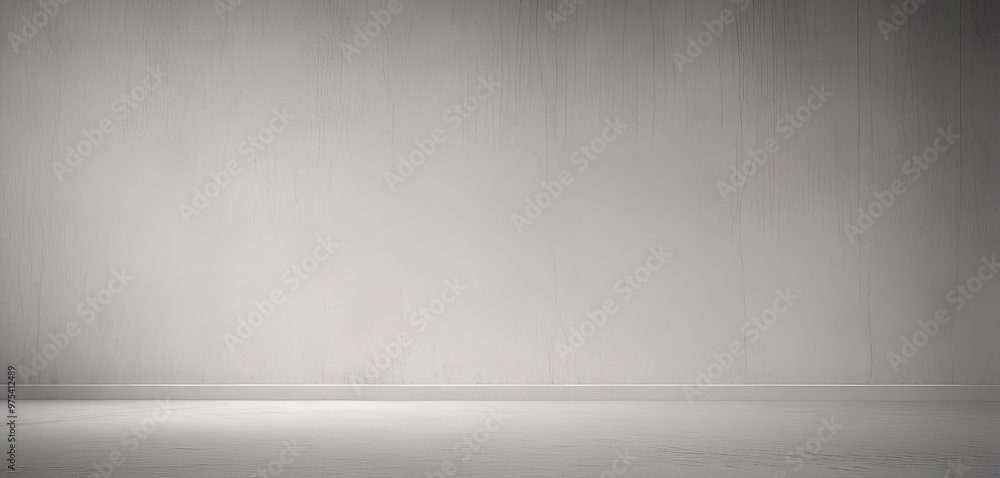 Poster a plain, white wall with a horizontal line running down the center, creating a sense of balance and 