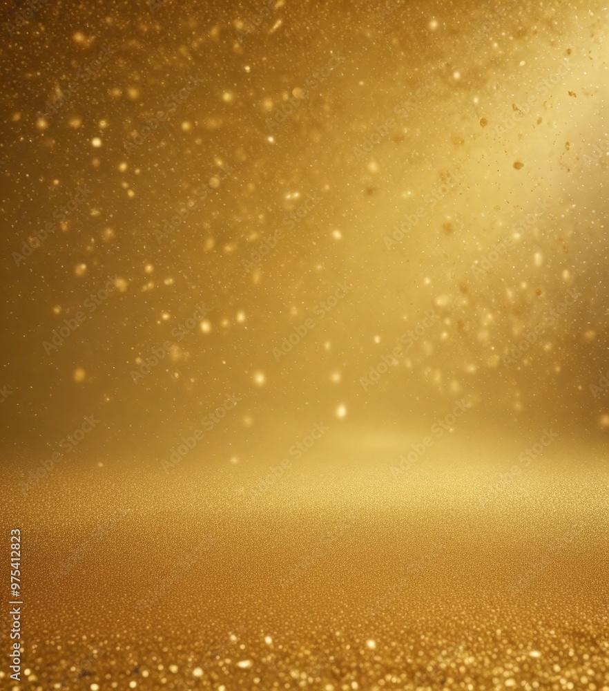 Aufkleber a golden background with a glittering texture, creating a sense of depth and movement. the golden hu