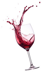PNG Red wine splash glass art
