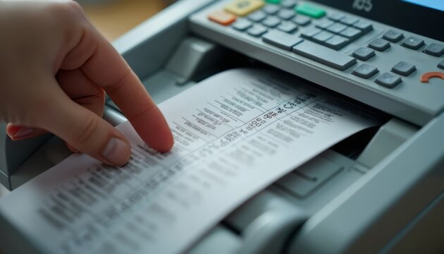Close-Up of Ballot in Voting Machine: Digital Election Process
