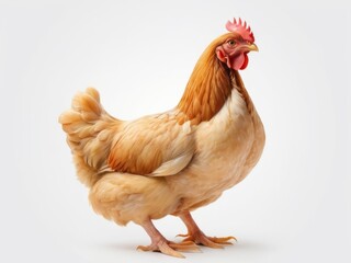 Fototapeta premium Rooster Chicken in isolated on a white background