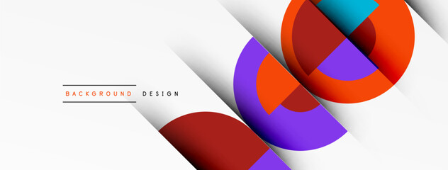 Modern geometrical abstract background - circles. Business or technology presentation design