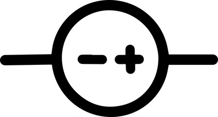 physics electrical symbols DC Supply Voltage