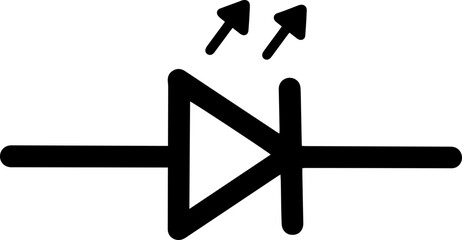 physics electrical symbols LED