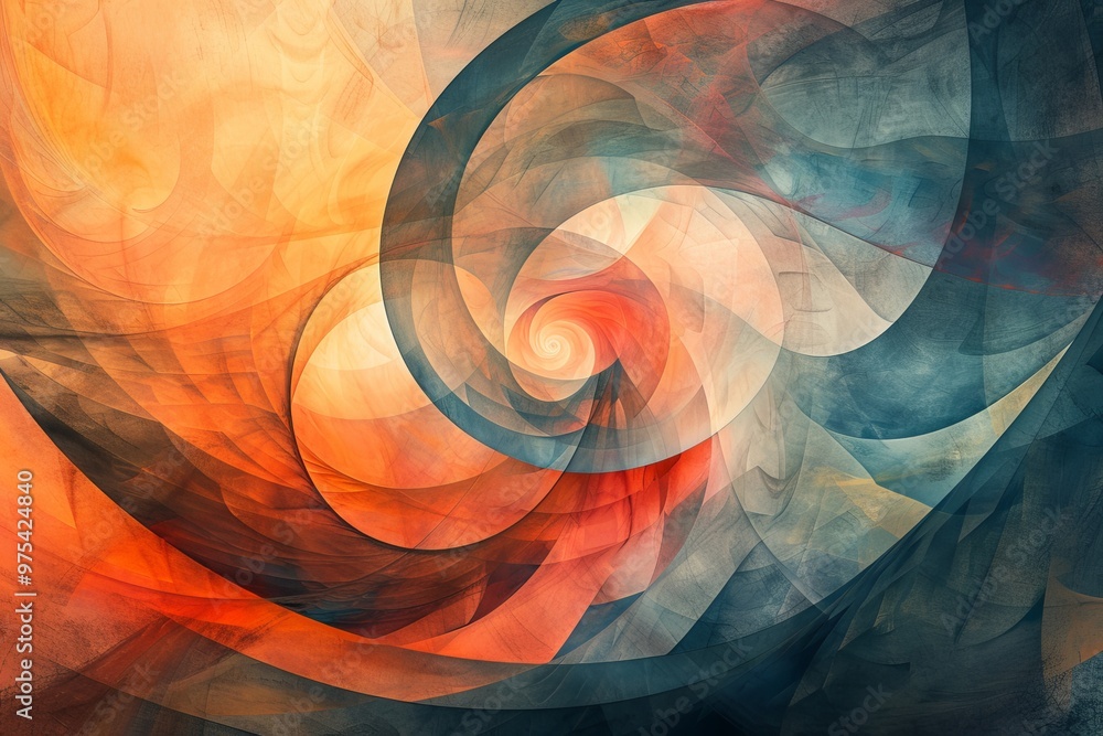 Poster a mesmerizing swirl of colors and shapes, creating an abstract visual experience that captivates and