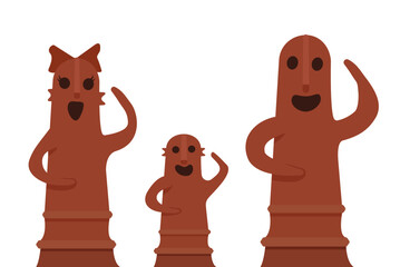 はにわの家族のイラスト