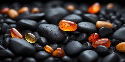 high resolution rock macro alpha black background.