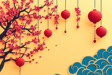 Chinese New Year Illustration Background