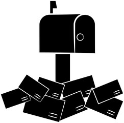 post illustration mail silhouette envelope logo letter icon message outline mailbox delivery box postal send address service letterbox communication shape and vector graphic background