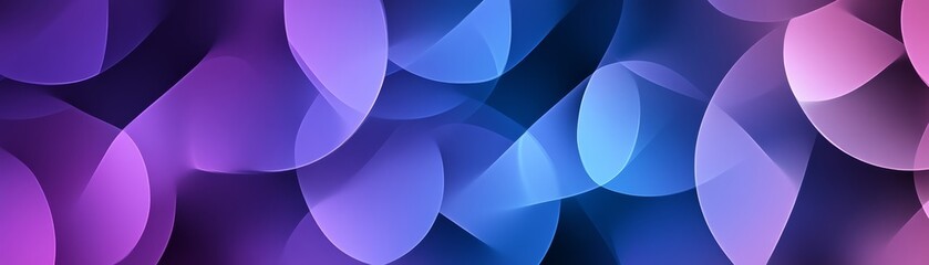 Abstract Purple Blue Gradient Background with Overlapping Shapes