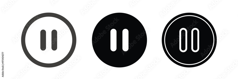 Aufkleber ui ux element pause button.