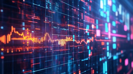 Abstract Digital Network Data Stream Background