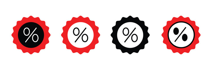 Obraz premium Discount, percentage icon symbol. Discount icon set. Discount tag icon.