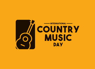 International Country Music Day. September 17. Yellow background.